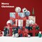 SaringSwoon Vintage Train Christmas Wrapping Paper for Baby Boys Girls Kids - Green Xmas Wrapping Paper with Red Trains, Santa, Polar Bears, Penguins for Holiday - 40×28 Inches, 4 Folded Sheets
